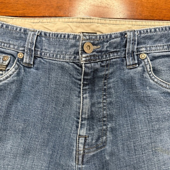 prAna Breathe Men's Jeans Size 34 Blue Denim Relaxed Fit Cotton Spandex Blend - Picture 4 of 14